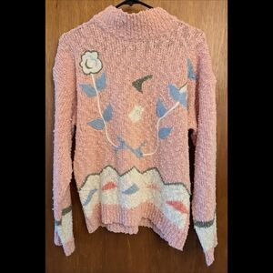 Vintage Jason Maxwell Pink Floral Sweater